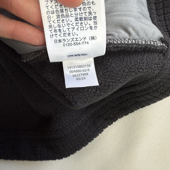 Lands End Grid Fleece Zip Up Jacket Womens M Gorpcore Hiking Outdoor Thermal - Picture 10 of 13